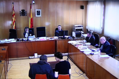 El acusado, declarando en la Audiencia de Tarragona.