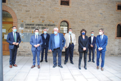 L'acte de presentació del projecte de modernització del reg del Canal d'Urgell aquest dijous a Mollerussa.
