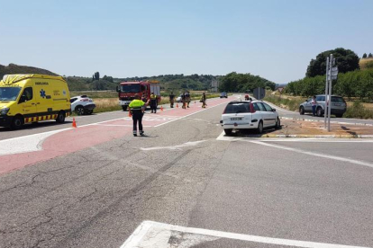 Tres heridos en una colisión múltiple entre Balaguer y Camarasa