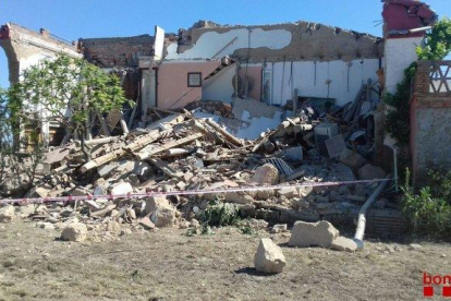 Se hunde una casa en Vilanova de Bellpuig