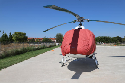 L’heliport del parc de bombers està situat en una zona residencial de Ciutat Jardí.