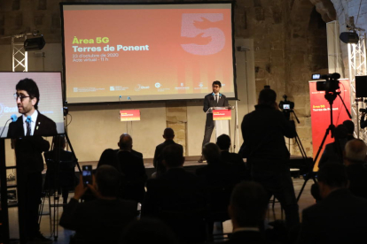 La presentació del projecte de la nova Àrea 5G de Ponent, ahir a la Seu Vella de Lleida.
