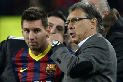 Tata Martino, con Messi.