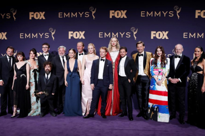 Los actores de ‘Juego de tronos’ en su última participación en los premios Emmy.