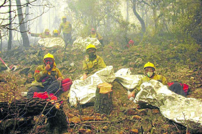 GRAF de Tarragona durante la extinción del fuego de Horta.