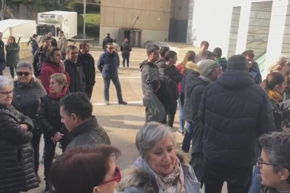 Concentració als jutjats de Lleida en suport a un dels detinguts durant els aldarulls