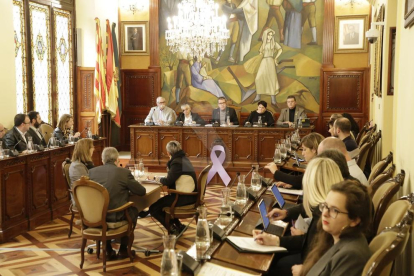 Una imagen del pleno de la Diputación de Lleida de este jueves.