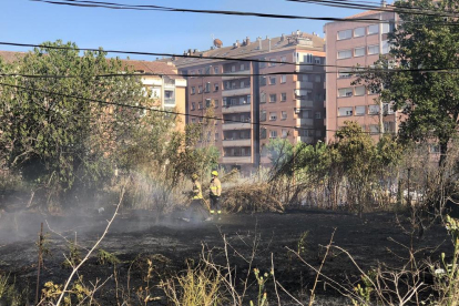 Imatge de l’incendi al carrer Ciutadella.