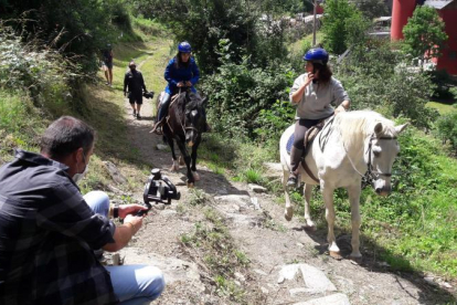 Classes d’equitació amb l’escola de la Val d’Aran.