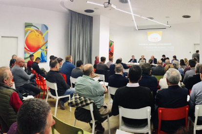 Imagen de la asamblea de Afrucat celebrada el miércoles en Lleida.