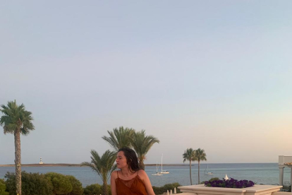 Carolina en Menorca, ajena a cómo acabarían sus vacaciones.