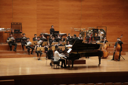 Alumnes de l’Escola Superior de Música de Catalunya, a l’Auditori