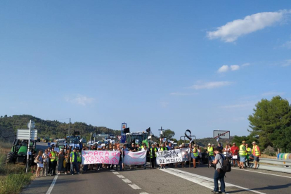 Nueva protesta de los afectados por el incendio de Ribera d'Ebre