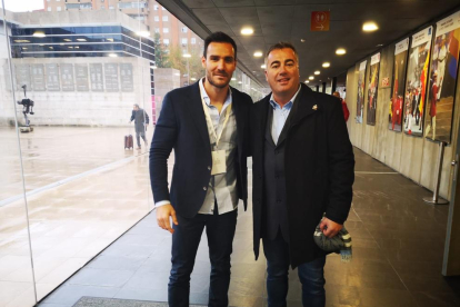 Saúl Craviotto y Josep Fillat ayer durante el congreso.