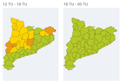 Dos comarcas de Lleida, en alerta naranja por temperaturas extremas