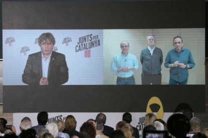Las intervenciones de Puigdemont, Turull, Forn y Rull en el acto central de JxCat.