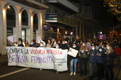 Manifestació del 25-N a Lleida en el Dia per l’Eliminació de la Violència contra les Dones.