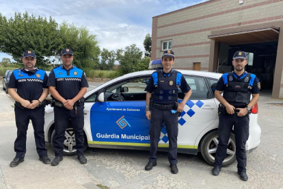 Imatge dels quatre guàrdies municipals de Guissona.