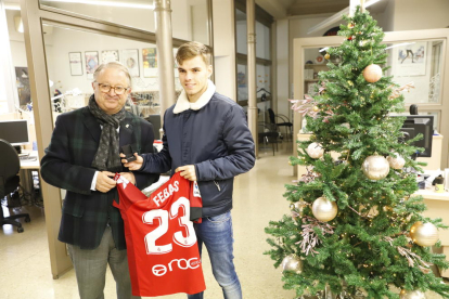 Aleix Febas, en el partit d’aquesta temporada contra l’Athletic Club a Son Moix.