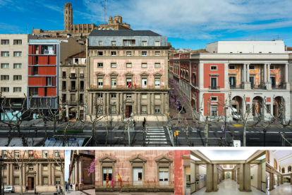 Imagen del proyecto del museo en el edificio de la antigua Audiencia en la rambla Ferran, con el añadido virtual de los pisos superiores.