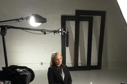 L’actriu Terri Conn, durant l’enregistrament del documental sobre les conductes abusives a Hollywood.