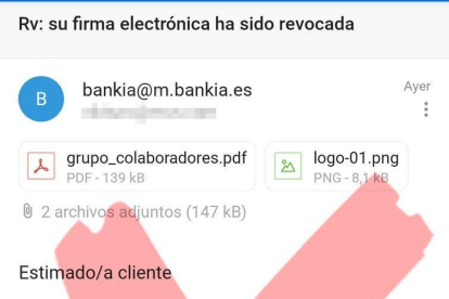 Alerten d'estafes suplantant Bankia i Lidl