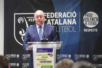 Joan Soteras, presidente de la Federación Catalana de Fútbol.