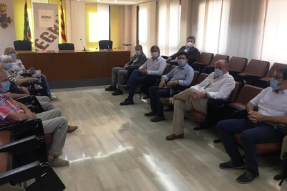 Reunió de Gavín amb els alcaldes del Segrià.