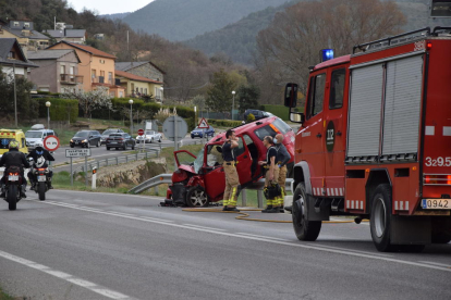 Accidente con dos heridos graves el viernes en La Seu d’Urgell. 