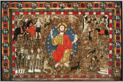 El frontal de altar de Sant Martí, de 158,5 centímetros de ancho y 104,6 de alto, que exhibe el The Walters Art Museum de Baltimore.