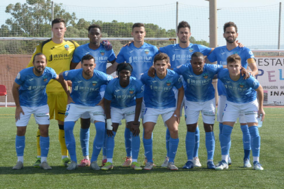 Formación inicial del Lleida en el partido jugado este pasado domingo en Formentera.