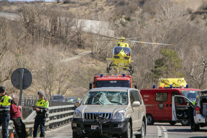 El accidente se produjo el domingo al mediodía en la N-260 en Martinet. 