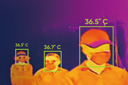Les càmeres permeten determinar la temperatura de les persones.