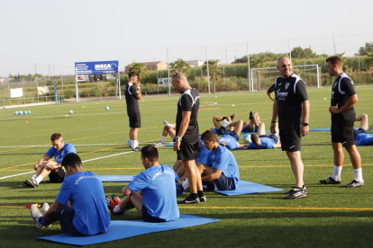 La plantilla del Mollerussa espera conseguir la permanencia y optar a cotas más altas durante la próxima temporada.