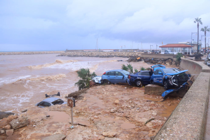 La riada provocada por el fuerte temporal en Alcanar en septiembre del 2021.