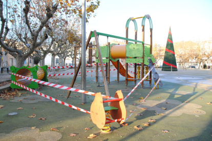 Imatge recent d’un parc tancat a Linyola.