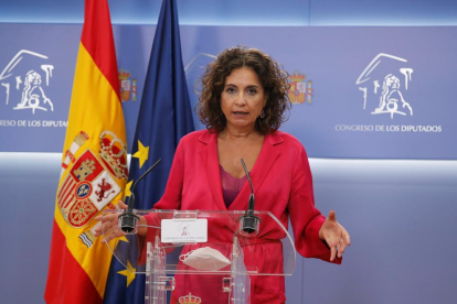 La ministra d'Hisenda i portaveu del Govern espanyol, María Jesús Montero.