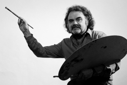 El artista Josep Guinovart, en una imagen tomada el año 1983. 