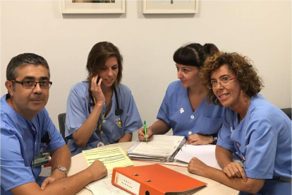 El equipo de donación de órganos del Hospital Universitario Arnau de Vilanova de Lleida.