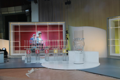 Aquest plató de TV3 és l’escenari del sorteig d’avui de la Grossa.
