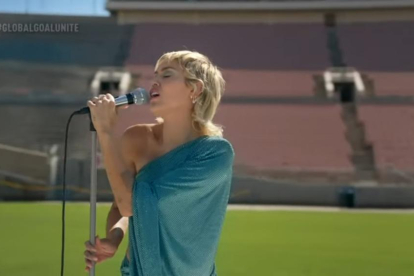 La cantant Miley Cyrus, en una de les actuacions del concert.