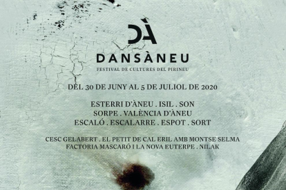 El cartell de la nova edició del Dansàneu i el ballarí català Cesc Gelabert.