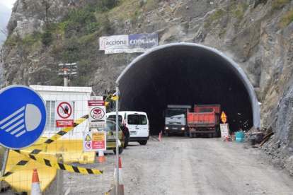 Las obras del túnel de Tresponts seguían ayer con normalidad