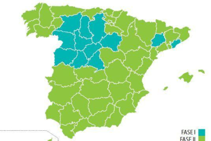 El setanta per cent d'Espanya, 32 milions d'habitants, estarà dilluns vinent a la fase 2