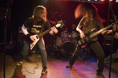 El extinto cuarteto leridano de ‘heavy metal’ Plowhare, en un concierto en una imagen de archivo.