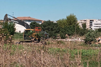 Imatge de la demolició dels assentaments el 18 de juliol.