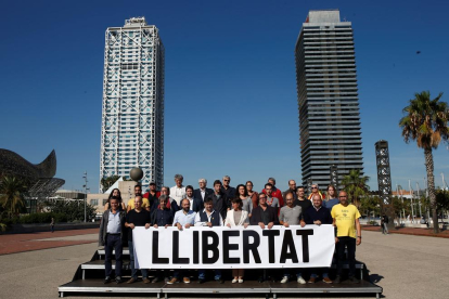 La presentació de la manifestació d'aquest dissabte a Barcelona.