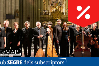 Part dels components de 'La Grande Chapelle' que protagonitzaran varis concerts del FeMAP 2019.