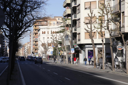 Vista de l'avinguda Prat de la Riba de Lleida.