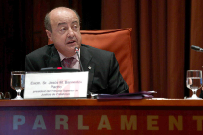 Jesús María Barrientos, ahir al Parlament.